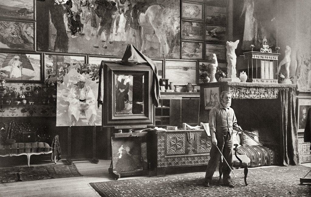 Sorolla en su estudio. Ricardo de Rivero. 1911