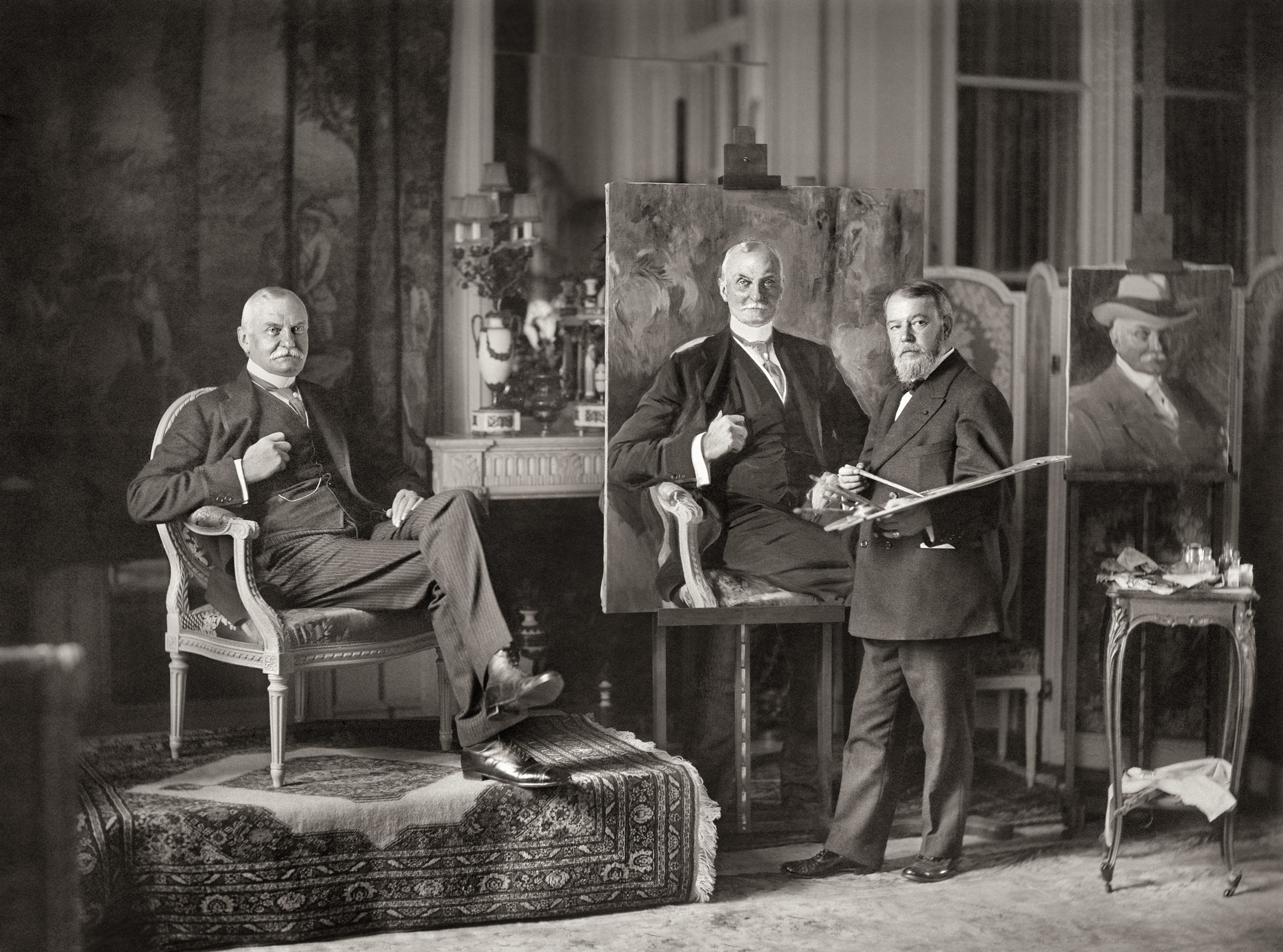 Joaquín Sorolla pintando el retrato de Thomas Fortune Ryan en París. Anónimo. 1913. Museo Sorolla Joaquín Sorolla pintando el retrato de Thomas Fortune Ryan en París. Anónimo. 1913. Museo Sorolla